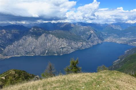 The peaks of Monte Baldo at Lake Garda .